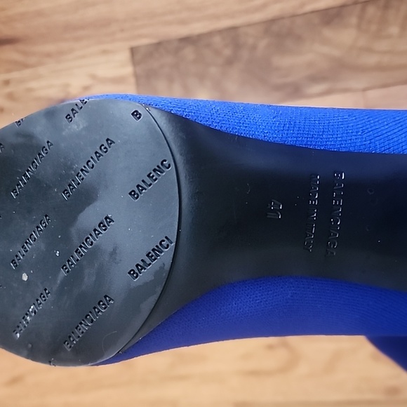 Balenciaga Blue ankle boot gentle used  worn once size 41 - Picture 3 of 5